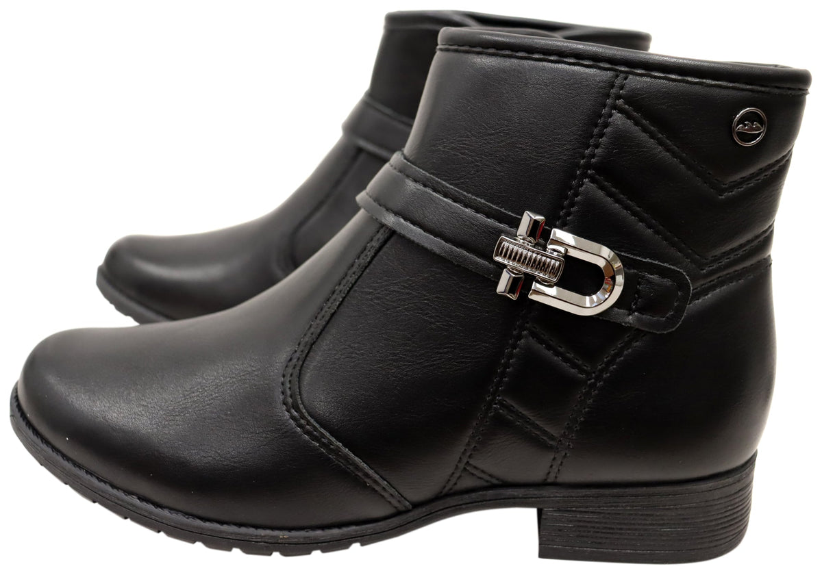 Candice Womens Comfortable Brazilian Low Heel Ankle Boots