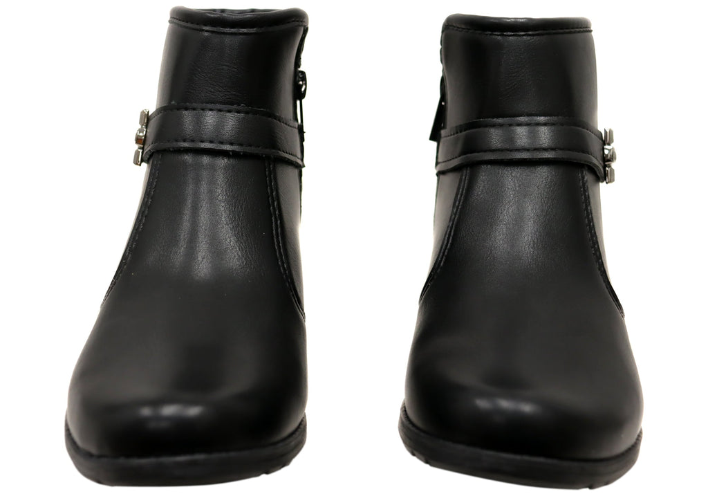 Candice Womens Comfortable Brazilian Low Heel Ankle Boots