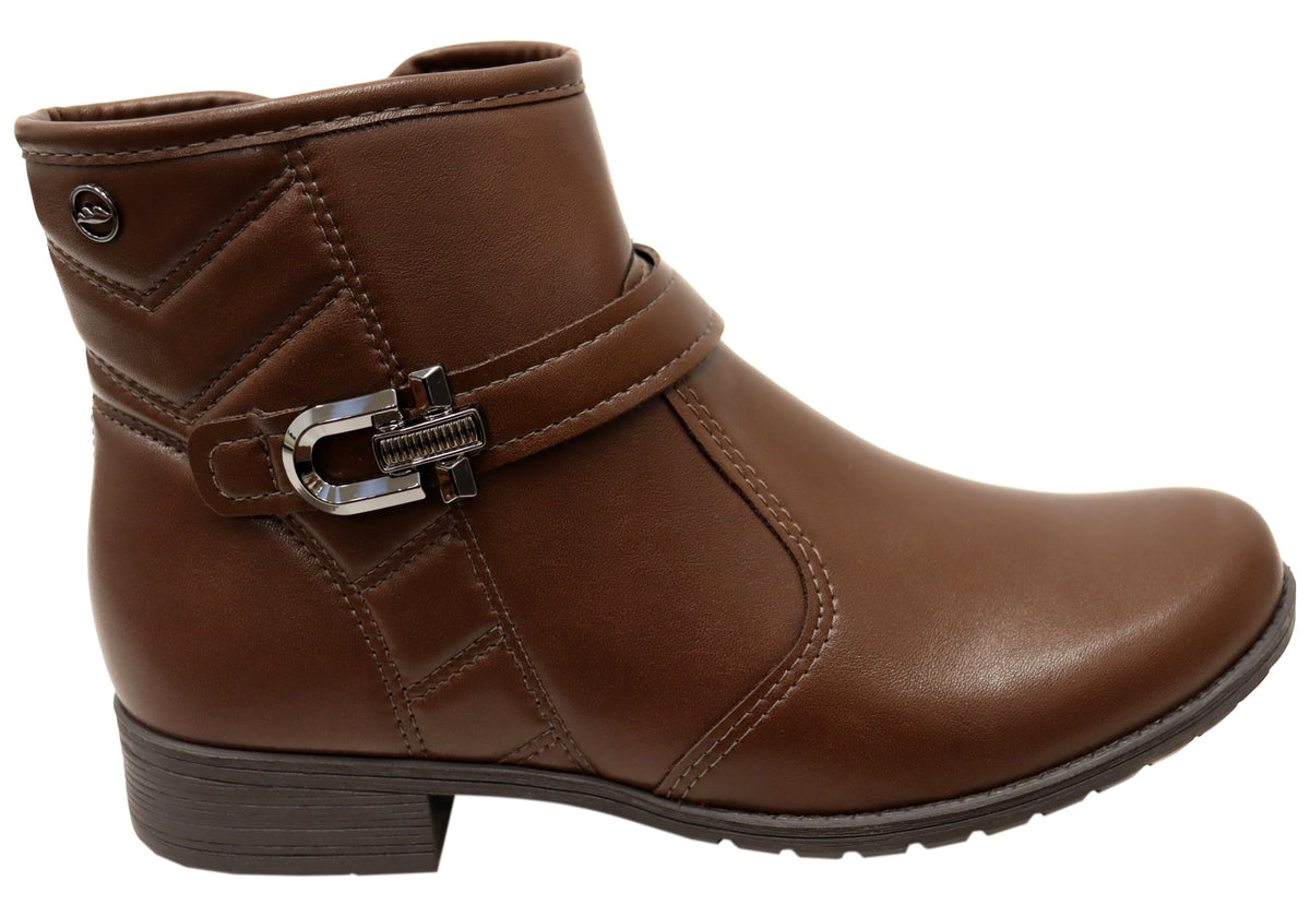 Candice Womens Comfortable Brazilian Low Heel Ankle Boots