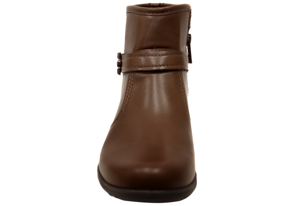Candice Womens Comfortable Brazilian Low Heel Ankle Boots