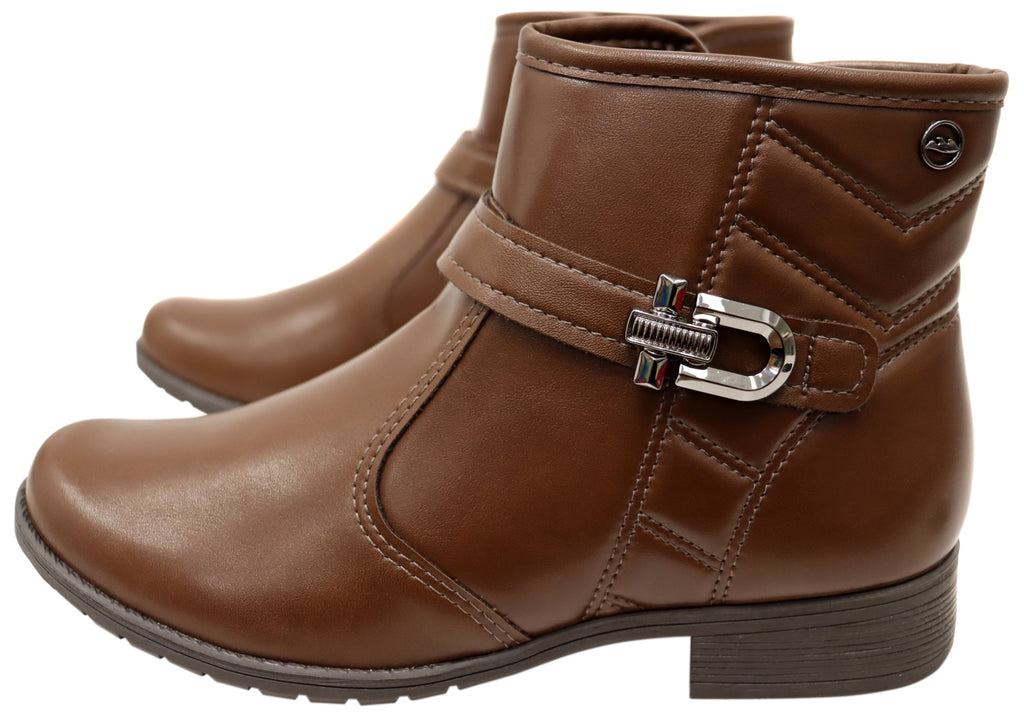Candice Womens Comfortable Brazilian Low Heel Ankle Boots