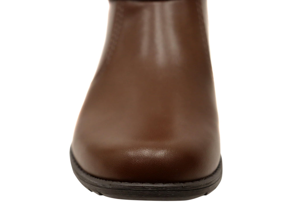 Candice Womens Comfortable Brazilian Low Heel Ankle Boots