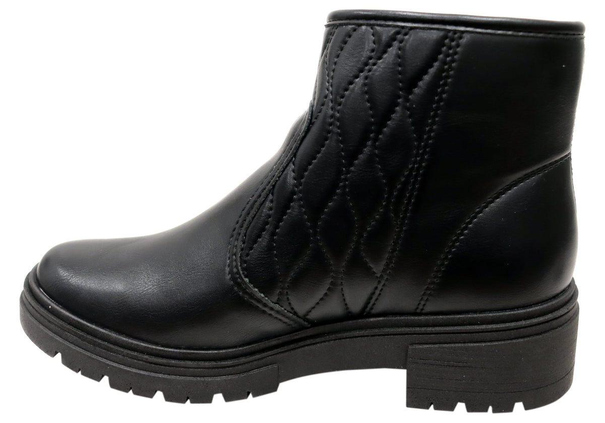 Brax Womens Comfortable Brazilian Low Heel Ankle Boots