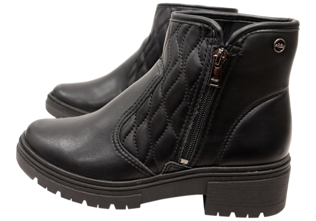 Brax Womens Comfortable Brazilian Low Heel Ankle Boots