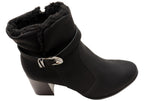 Diane Womens Comfortable Brazilian Heeled Ankle Boots