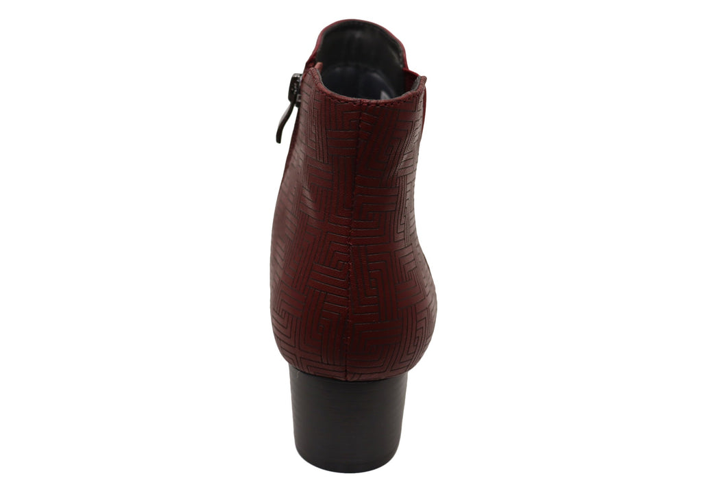Heaven Womens Comfortable Leather Ankle Boots
