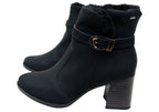 Diane Womens Comfortable Brazilian Heeled Ankle Boots