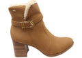 Diane Womens Comfortable Brazilian Heeled Ankle Boots