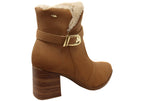 Diane Womens Comfortable Brazilian Heeled Ankle Boots