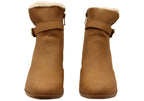 Diane Womens Comfortable Brazilian Heeled Ankle Boots