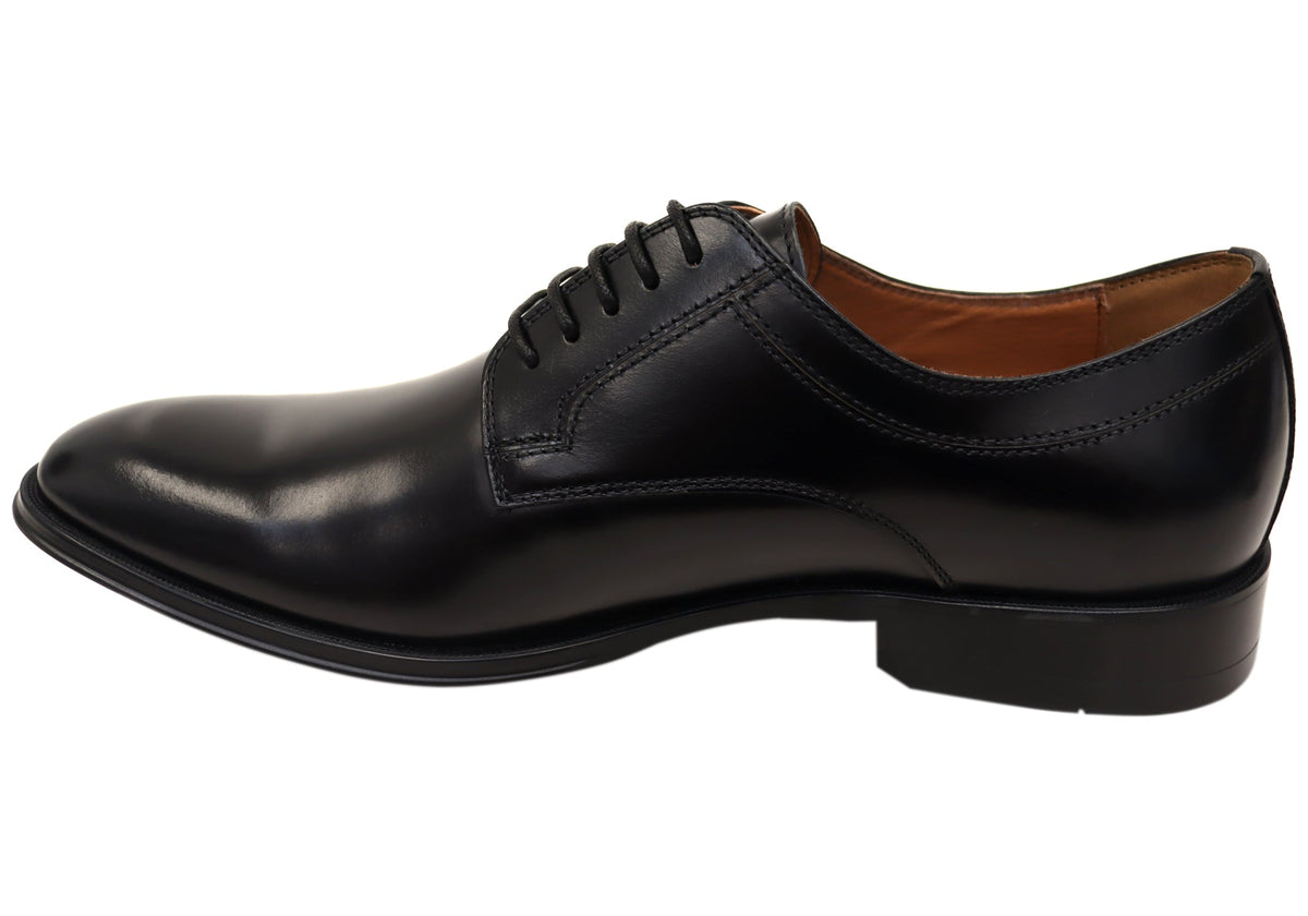 Mens Sentinel Plain Derby EE Extra Wide Leather Dress Shoes