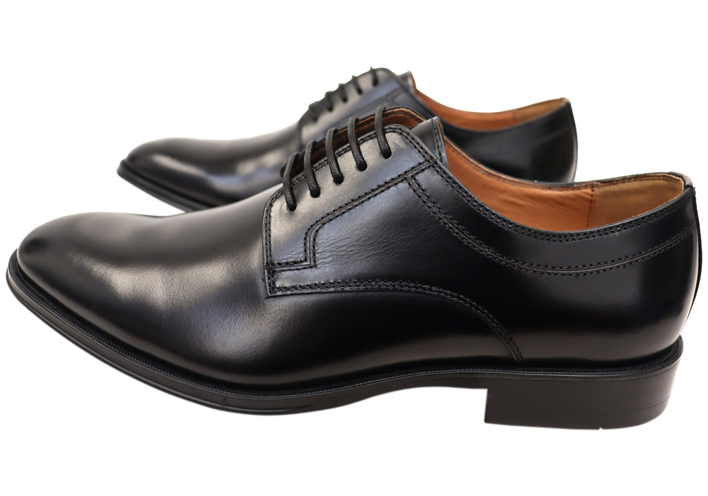 Mens Sentinel Plain Derby EE Extra Wide Leather Dress Shoes