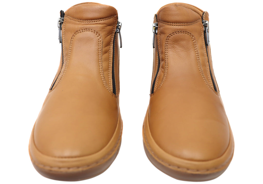 Maia Womens European Comfortable Leather Ankle Boots