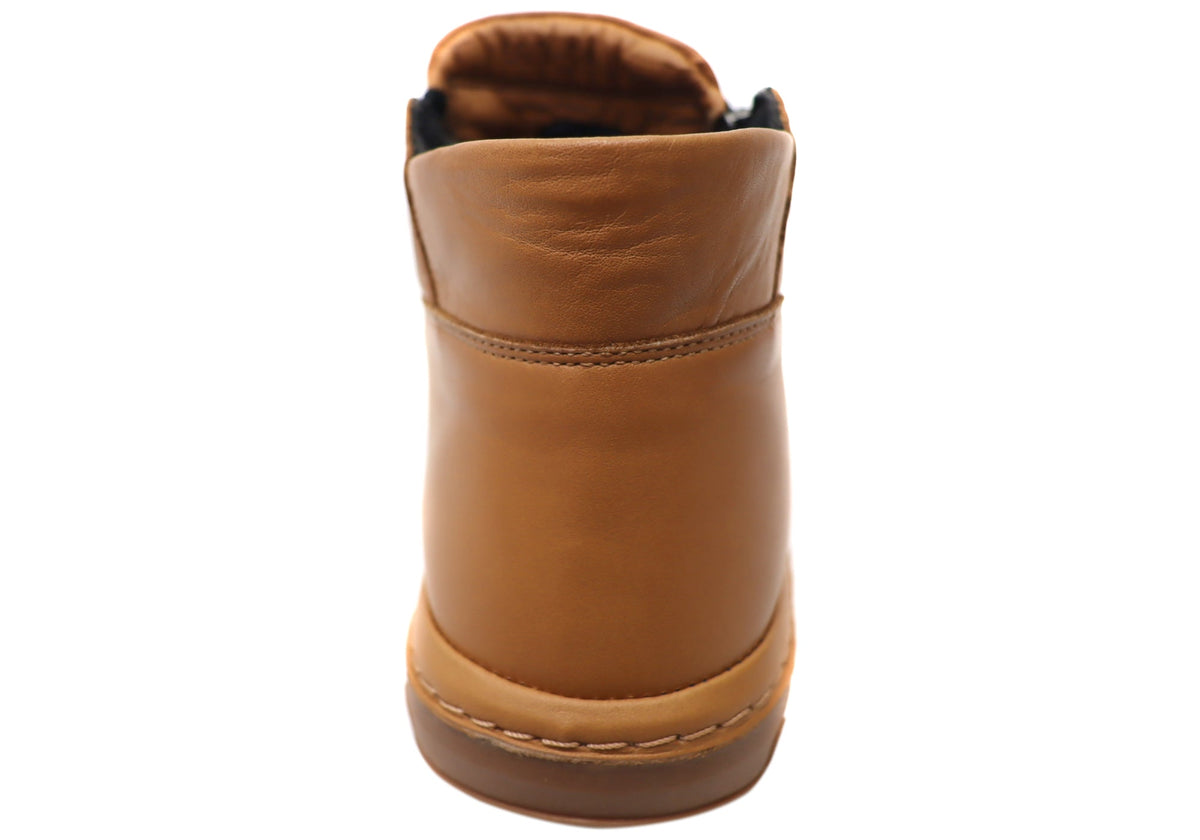 Maia Womens European Comfortable Leather Ankle Boots