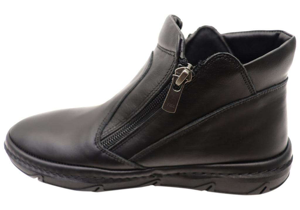 Maia Womens European Comfortable Leather Ankle Boots