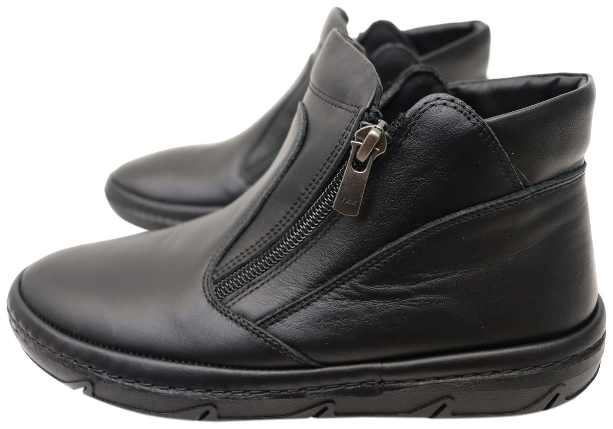 Maia Womens European Comfortable Leather Ankle Boots