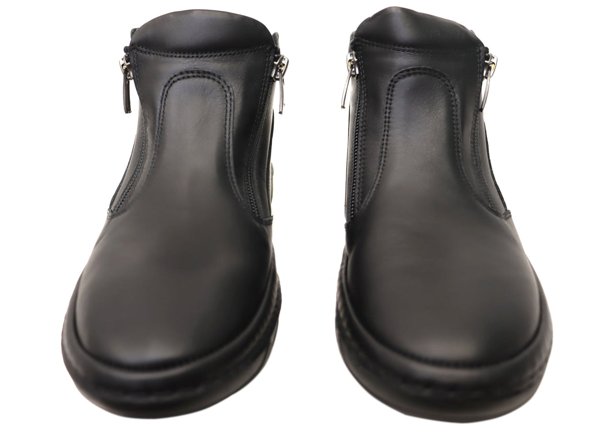 Maia Womens European Comfortable Leather Ankle Boots