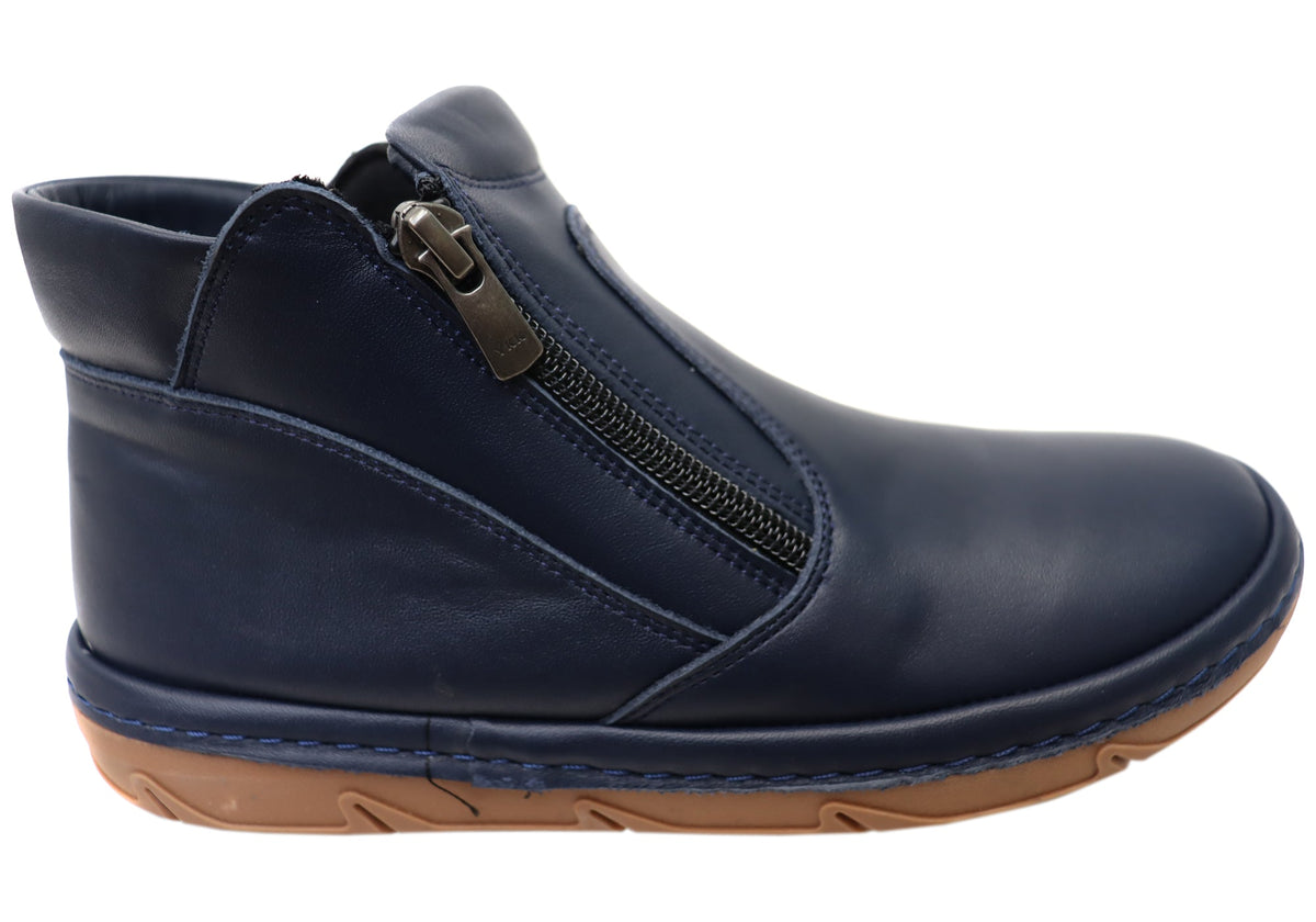 Maia Womens European Comfortable Leather Ankle Boots