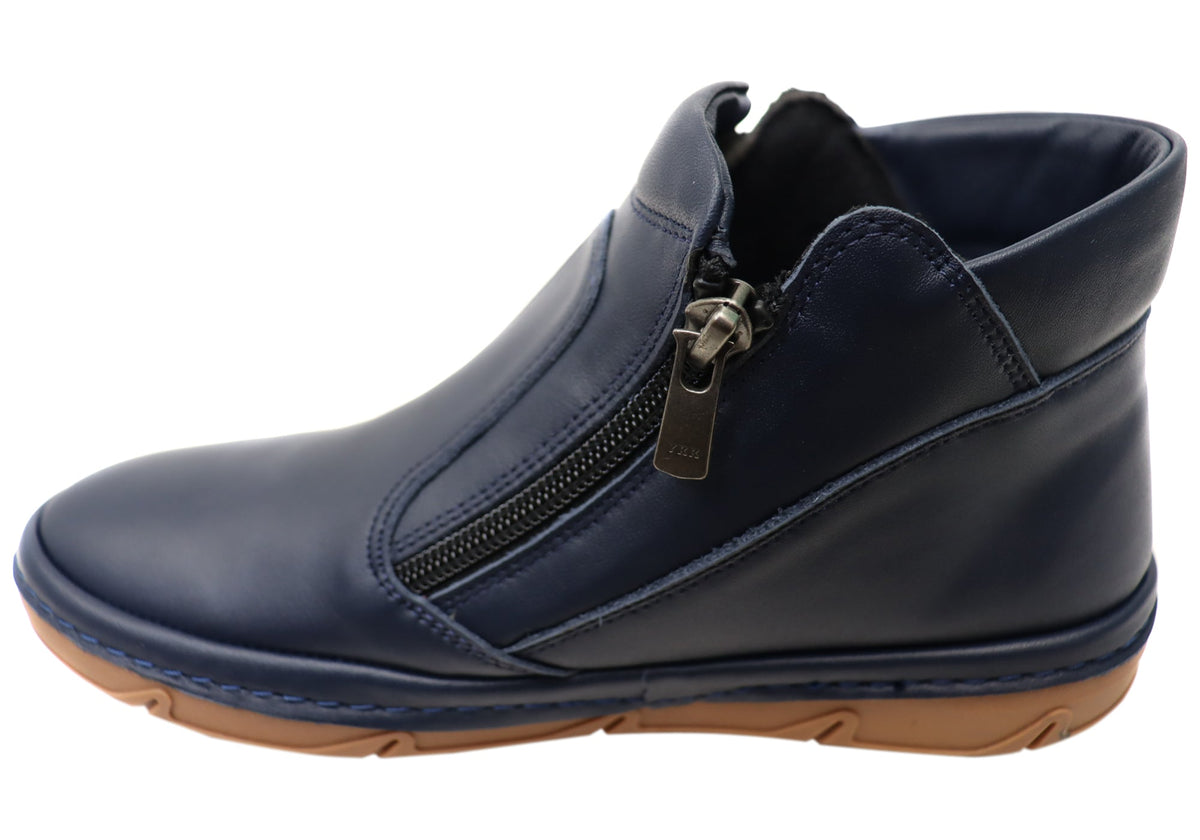 Maia Womens European Comfortable Leather Ankle Boots