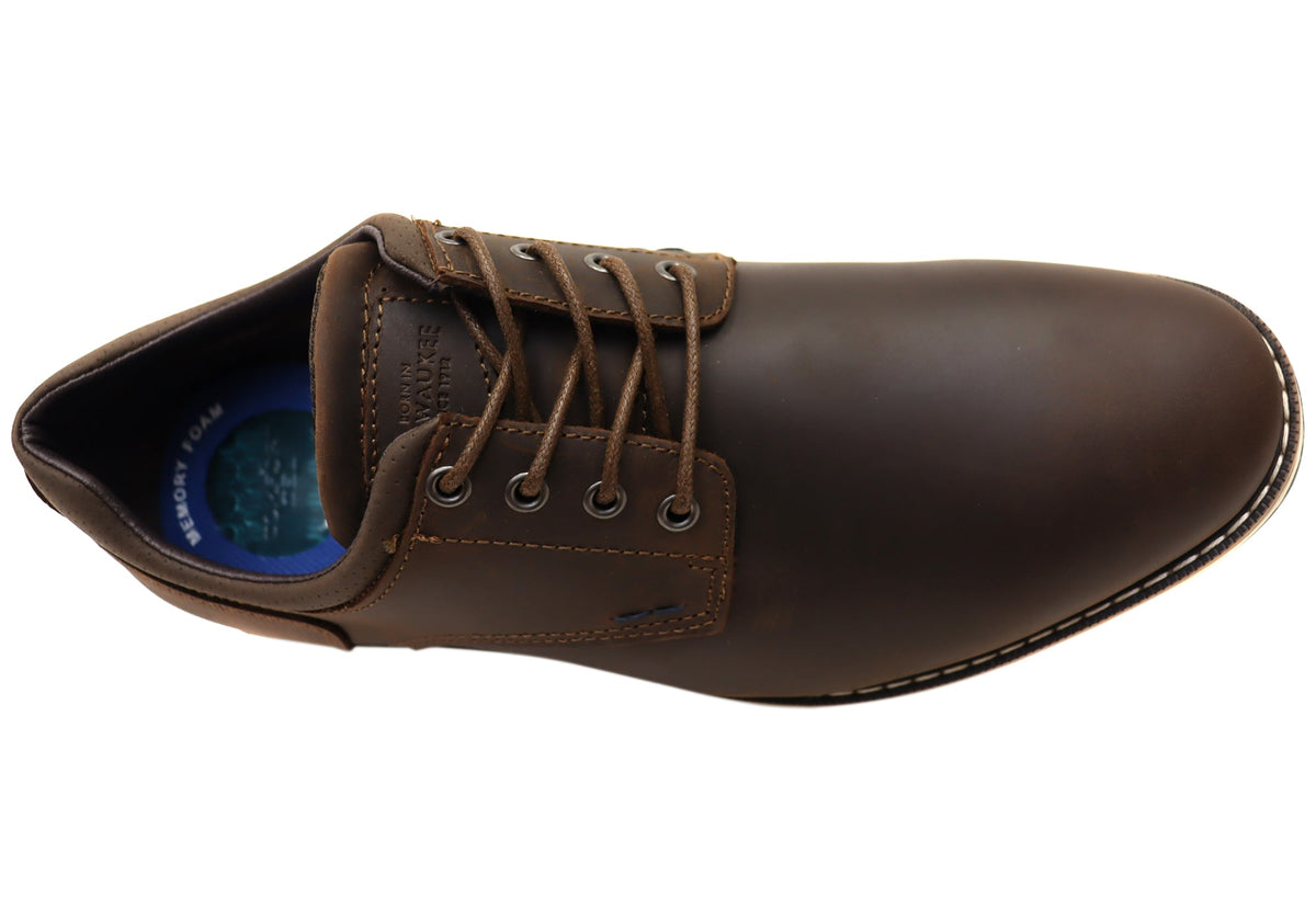 Mens EE Extra Wide Circuit Plain Leather Shoes