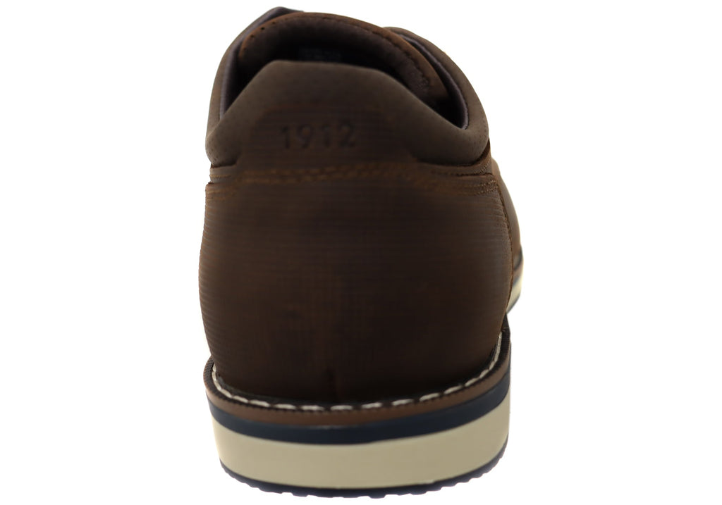 Mens EE Extra Wide Circuit Plain Leather Shoes