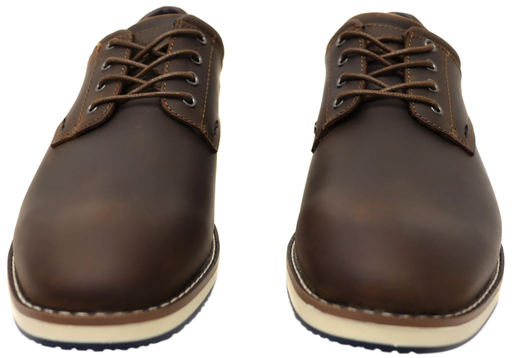 Mens EE Extra Wide Circuit Plain Leather Shoes