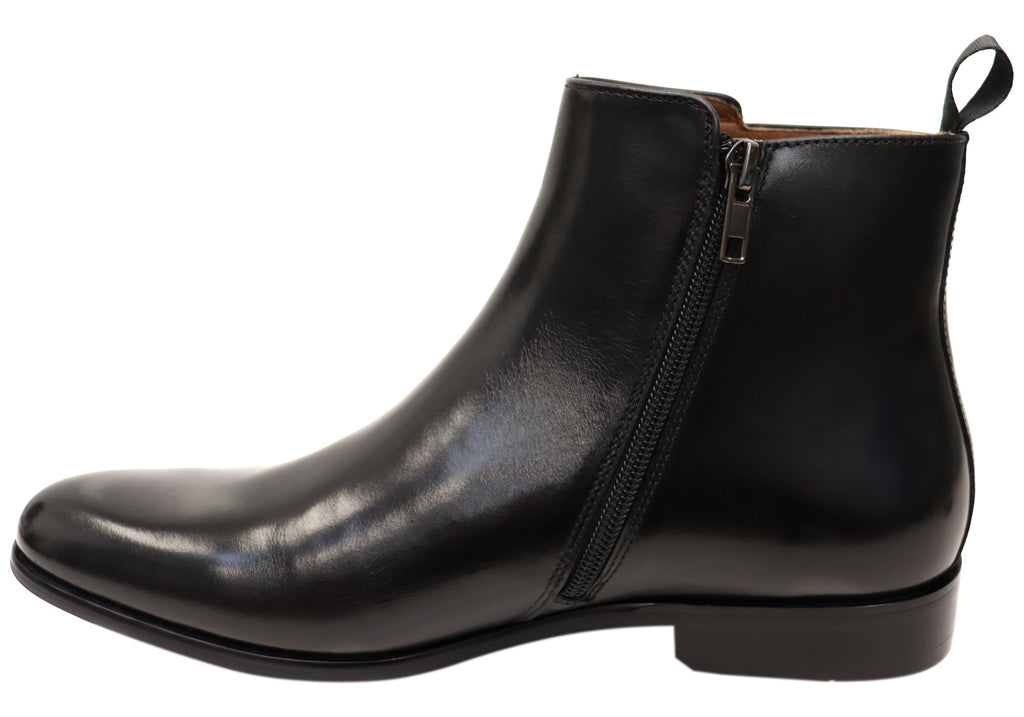 Mens EE Extra Wide Leather Centurion Plain Toe Boots