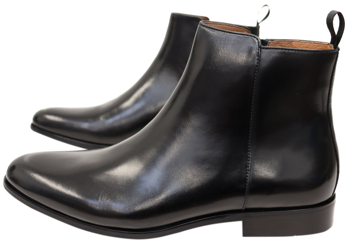 Mens EE Extra Wide Leather Centurion Plain Toe Boots