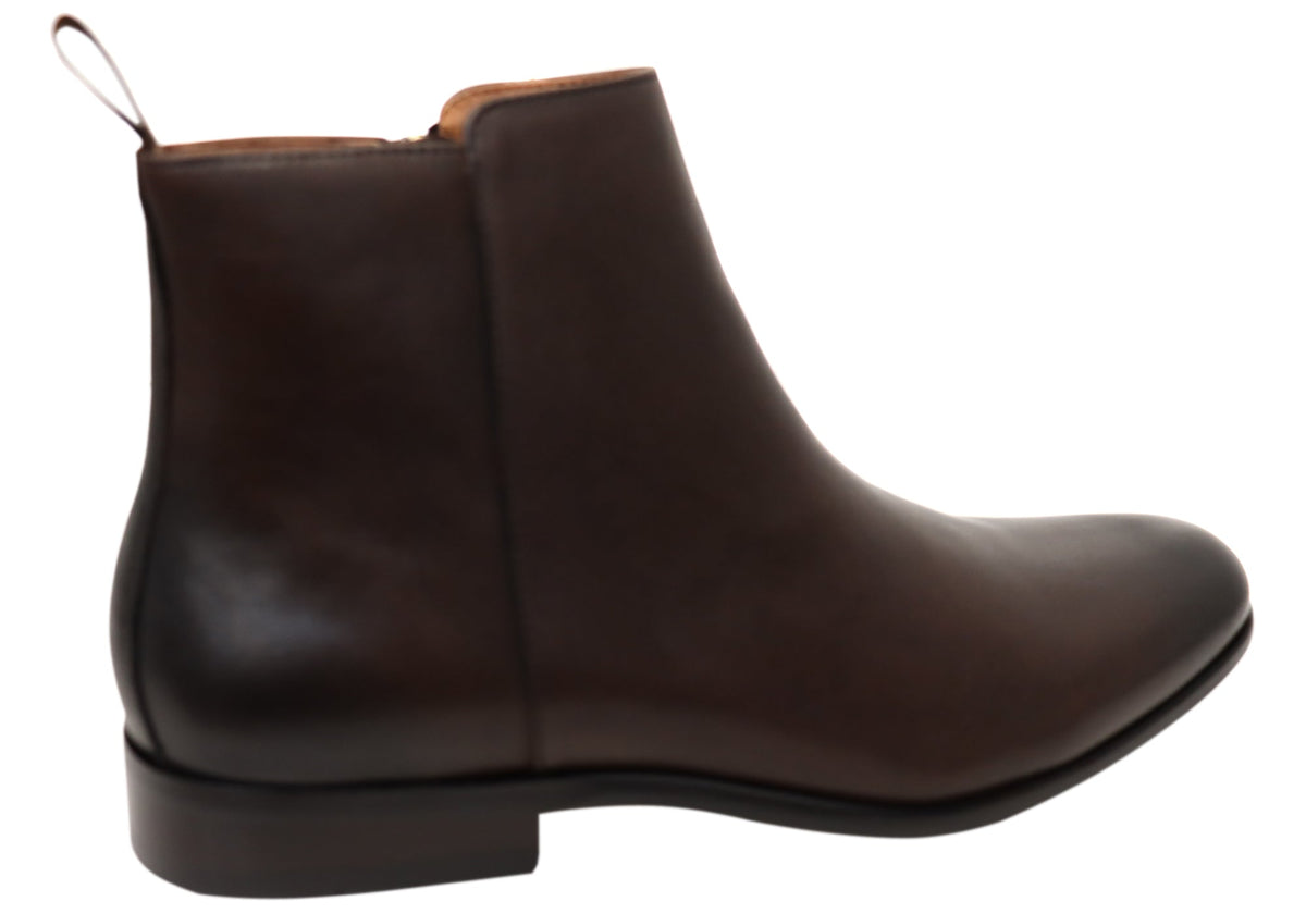 Mens EE Extra Wide Leather Centurion Plain Toe Boots