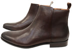 Mens EE Extra Wide Leather Centurion Plain Toe Boots