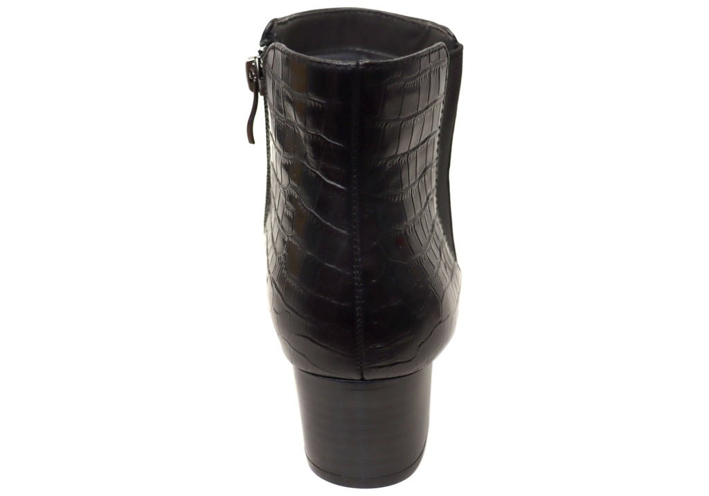 Heaven Womens Comfortable Leather Ankle Boots