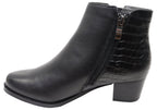 Heaven Womens Comfortable Leather Ankle Boots