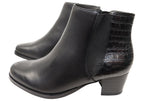 Heaven Womens Comfortable Leather Ankle Boots