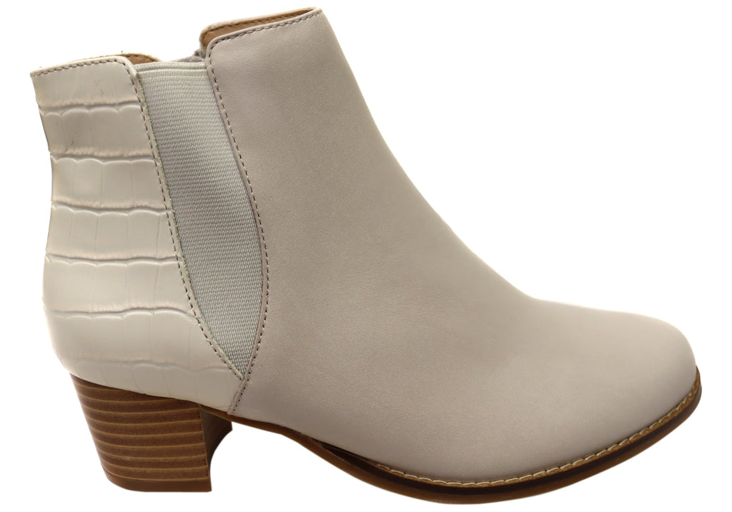 Heaven Womens Comfortable Leather Ankle Boots