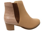 Heaven Womens Comfortable Leather Ankle Boots