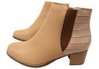 Heaven Womens Comfortable Leather Ankle Boots
