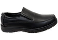 Mens Shortall Black Comfortable Slip On Shoes
