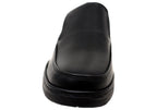 Mens Shortall Black Comfortable Slip On Shoes