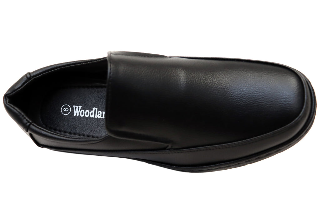 Mens Shortall Black Comfortable Slip On Shoes