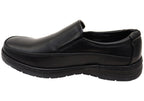 Mens Shortall Black Comfortable Slip On Shoes