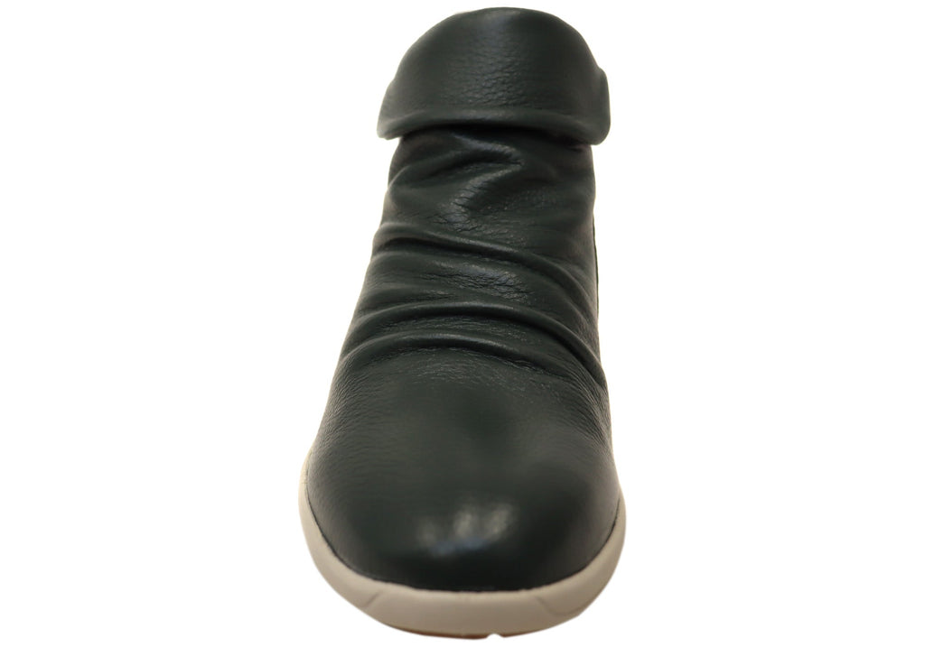 Glee Womens Comfortable Supportive Leather Ankle Boots