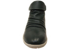 Glee Womens Comfortable Supportive Leather Ankle Boots