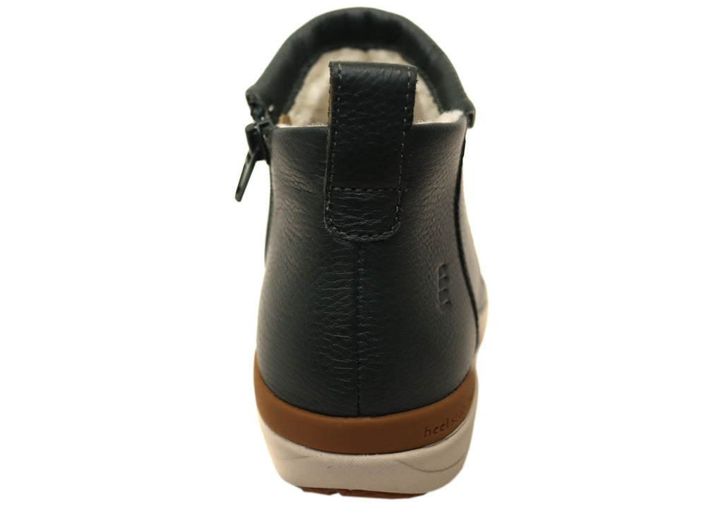 Glee Womens Comfortable Supportive Leather Ankle Boots