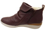 Glee Womens Comfortable Supportive Leather Ankle Boots