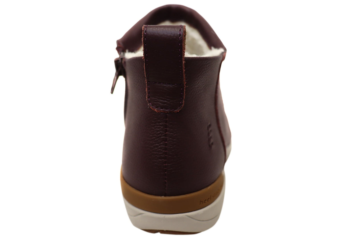 Glee Womens Comfortable Supportive Leather Ankle Boots