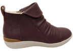 Glee Womens Comfortable Supportive Leather Ankle Boots