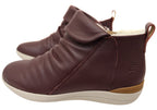 Glee Womens Comfortable Supportive Leather Ankle Boots