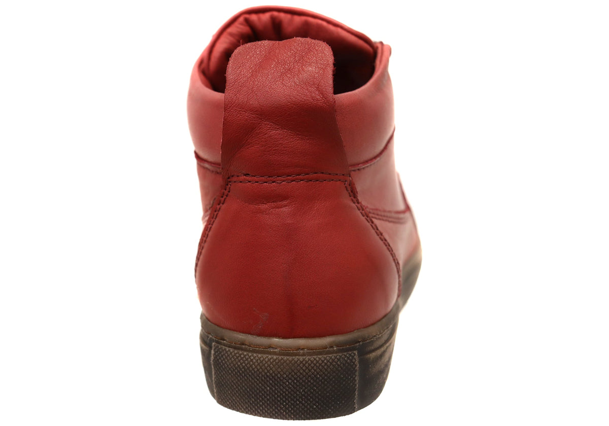 EG1570 Womens Flat Leather European Ankle Boots