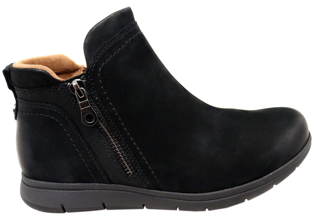 Lidia Zip Boot Comfortable Leather Ankle Boots