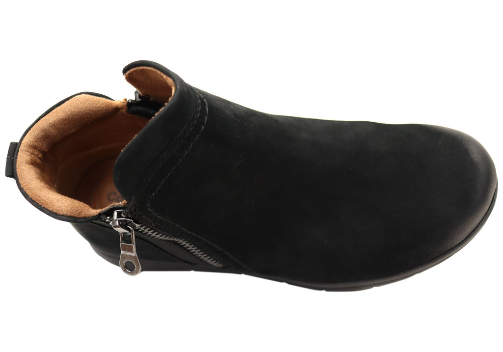 Lidia Zip Boot Comfortable Leather Ankle Boots